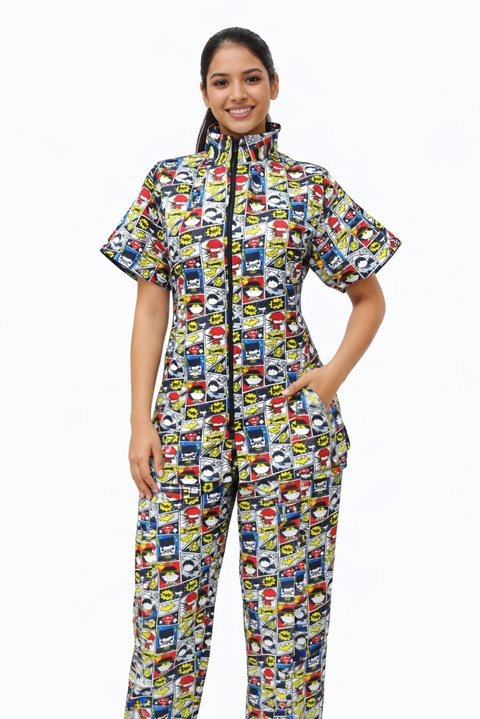 Uniforme medico tipo Scrub Estampado - Dama