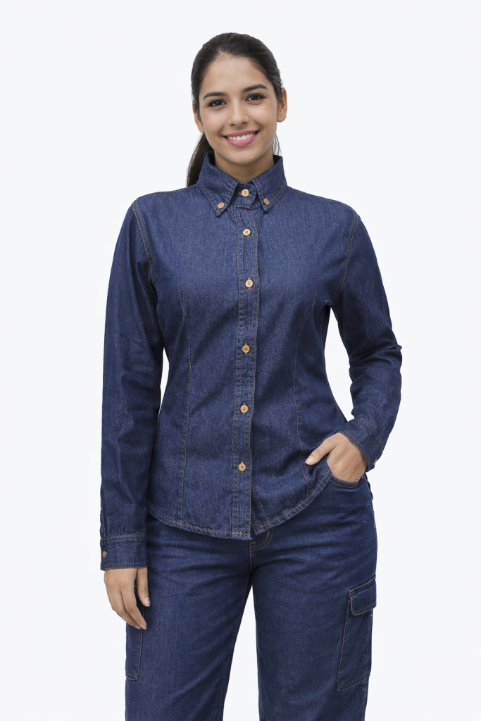 Camisa de Dotación en Jean Denim – Dama